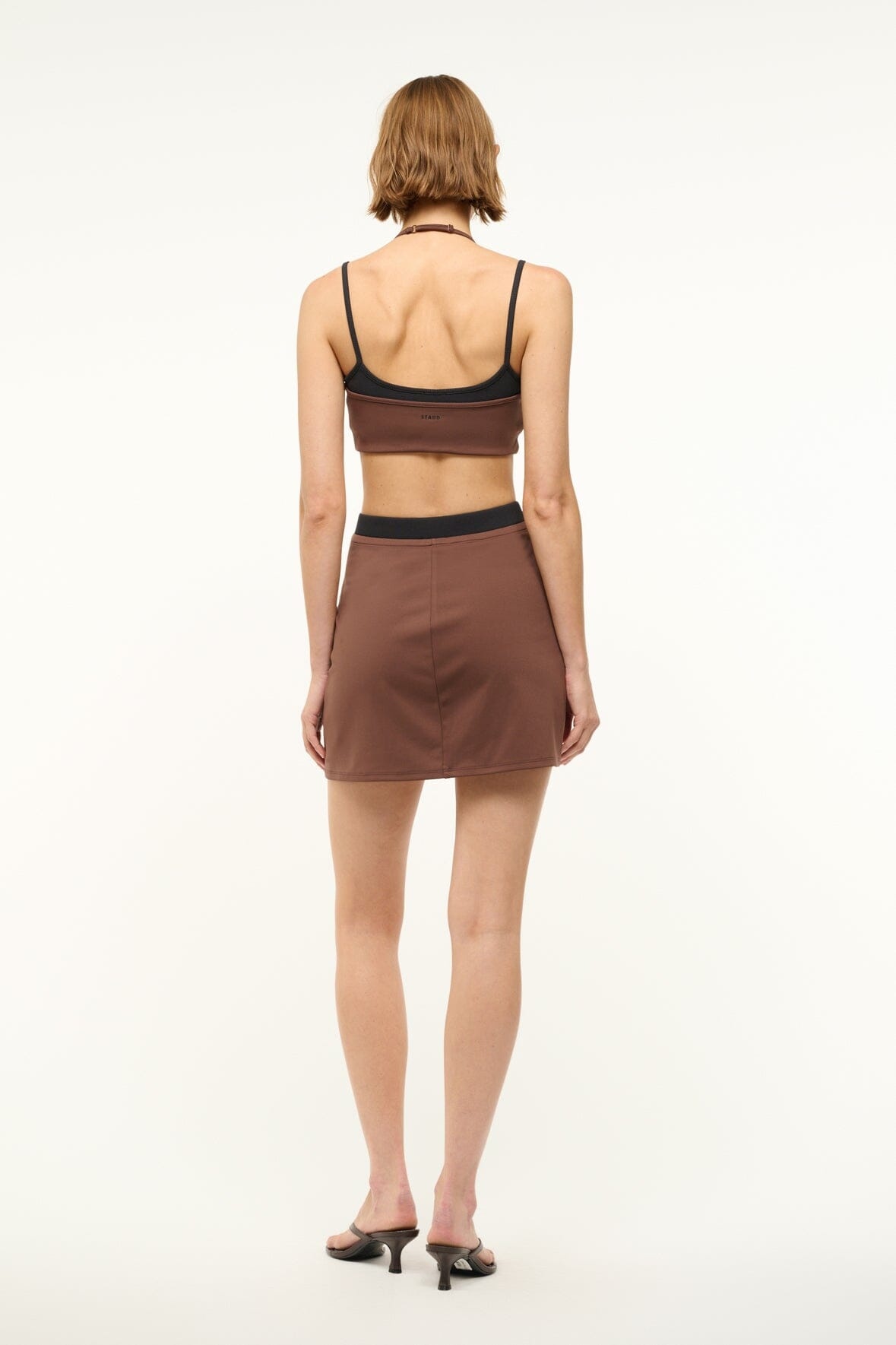STAUD CATCH SKIRT DARK OAK BLACK - 4