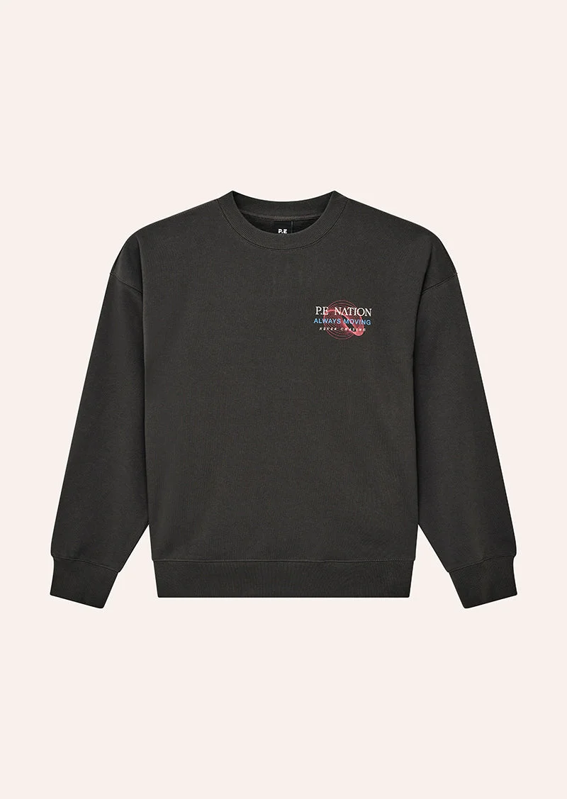 SNAP OVERSIZED SWEAT IN IRON - 1