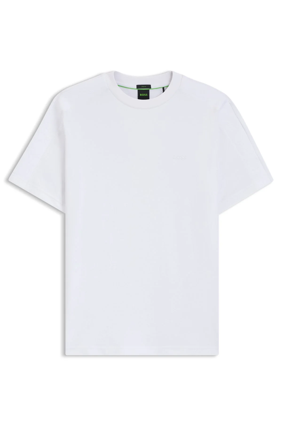 STRETCH-COTTON T-SHIRT WITH JACQUARD TAPE - 1
