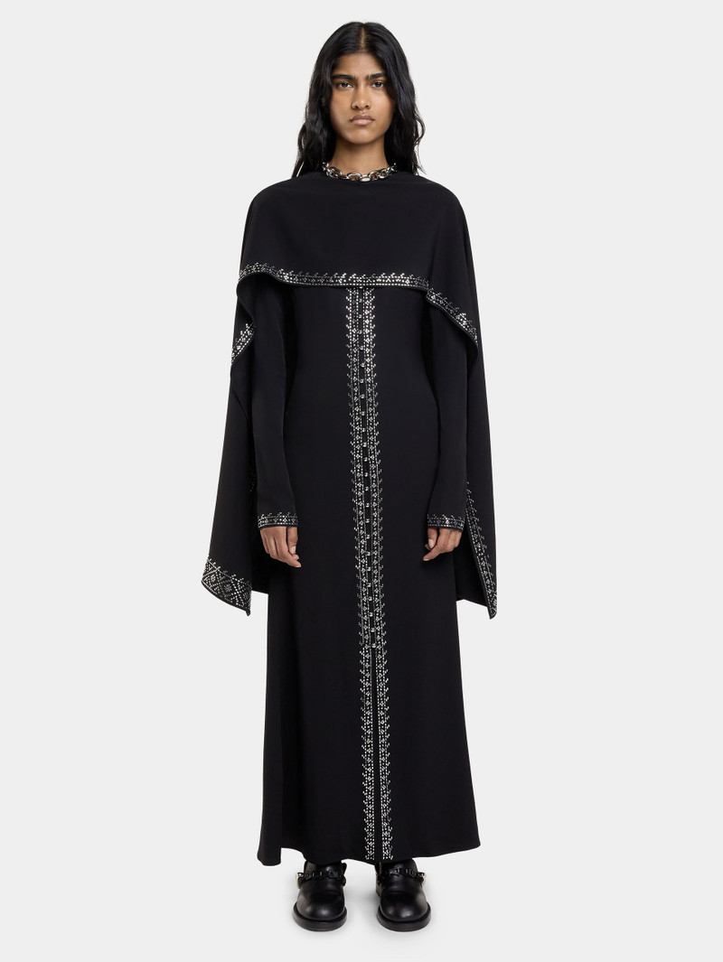 EMBELLISHED LONG DRESS IN SATIN CREPE 1