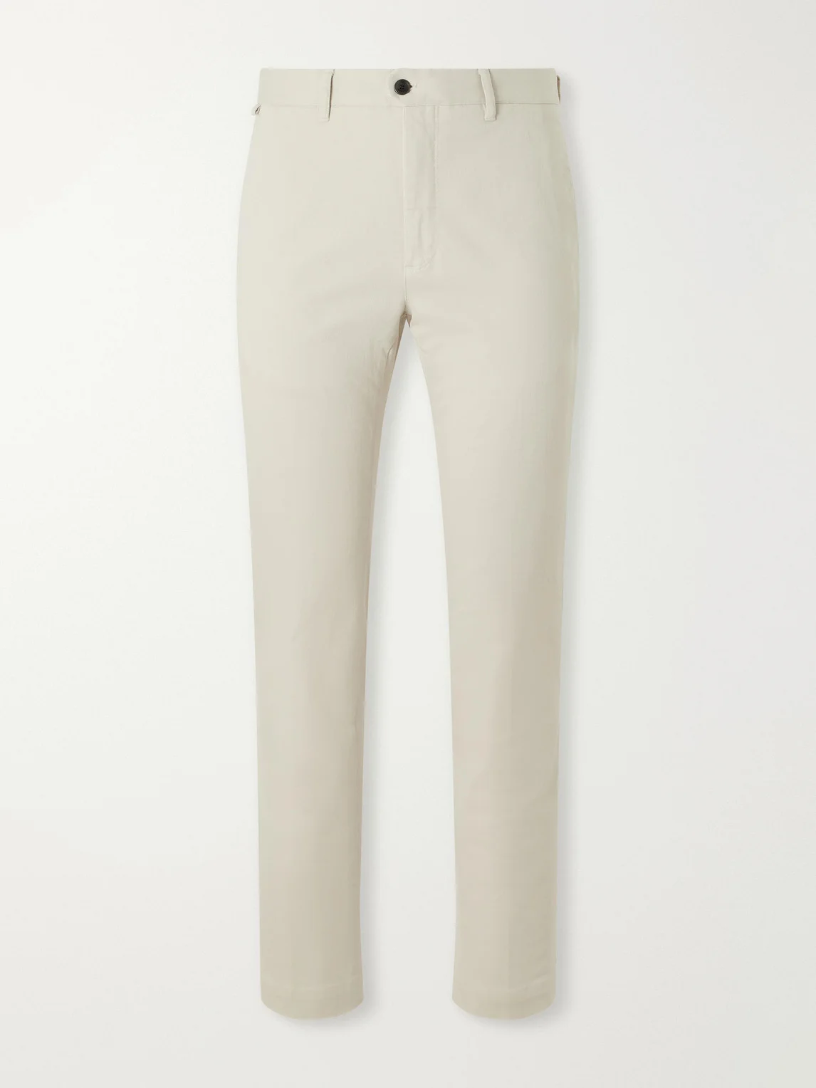 Straight-Leg Cotton-Blend Twill Trousers - 1