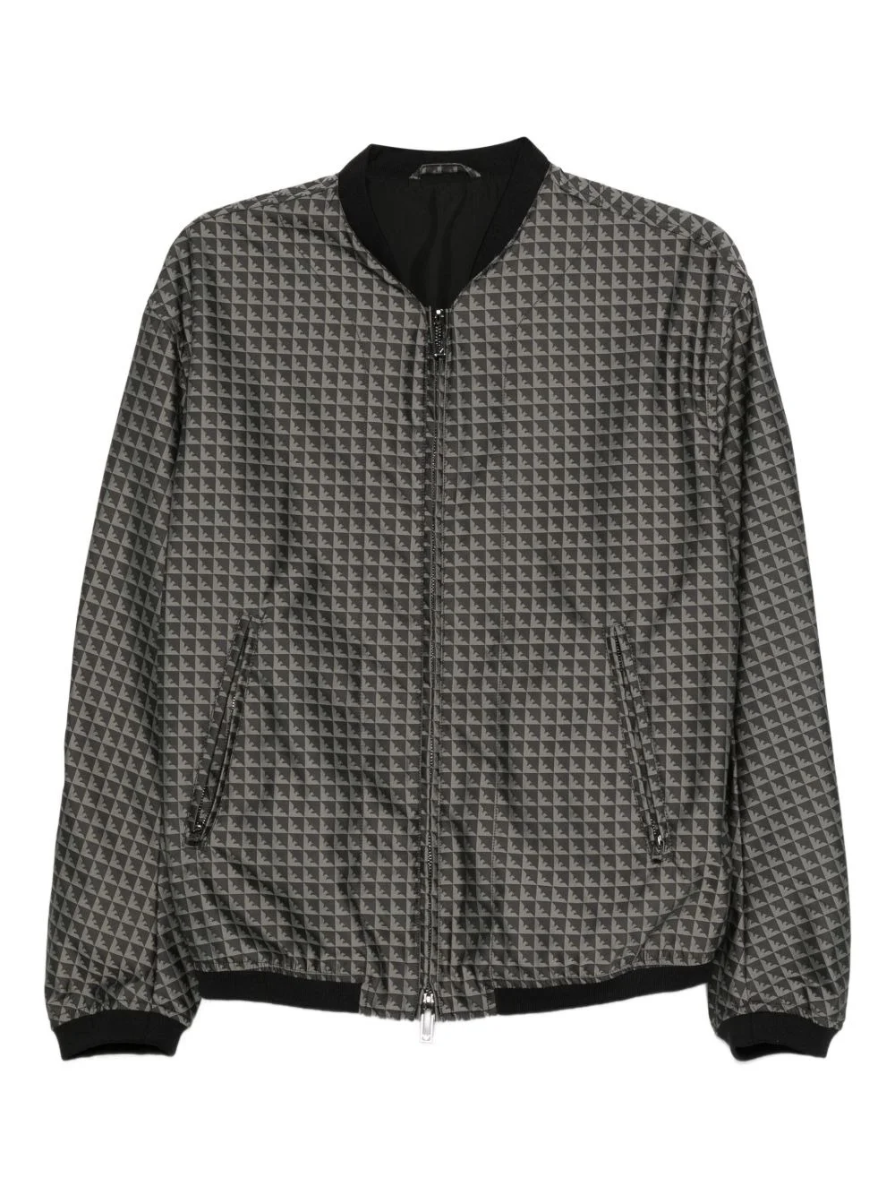 eagle-pattern bomber jacket - 1