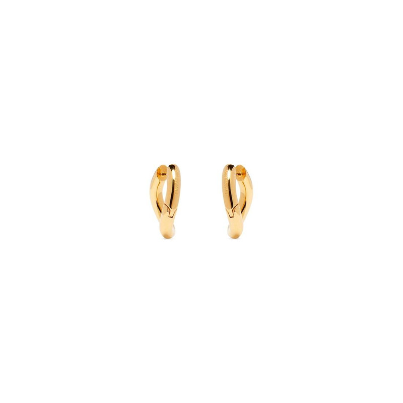 BALENCIAGA Women's Loop Xs Earrings in Gold outlook