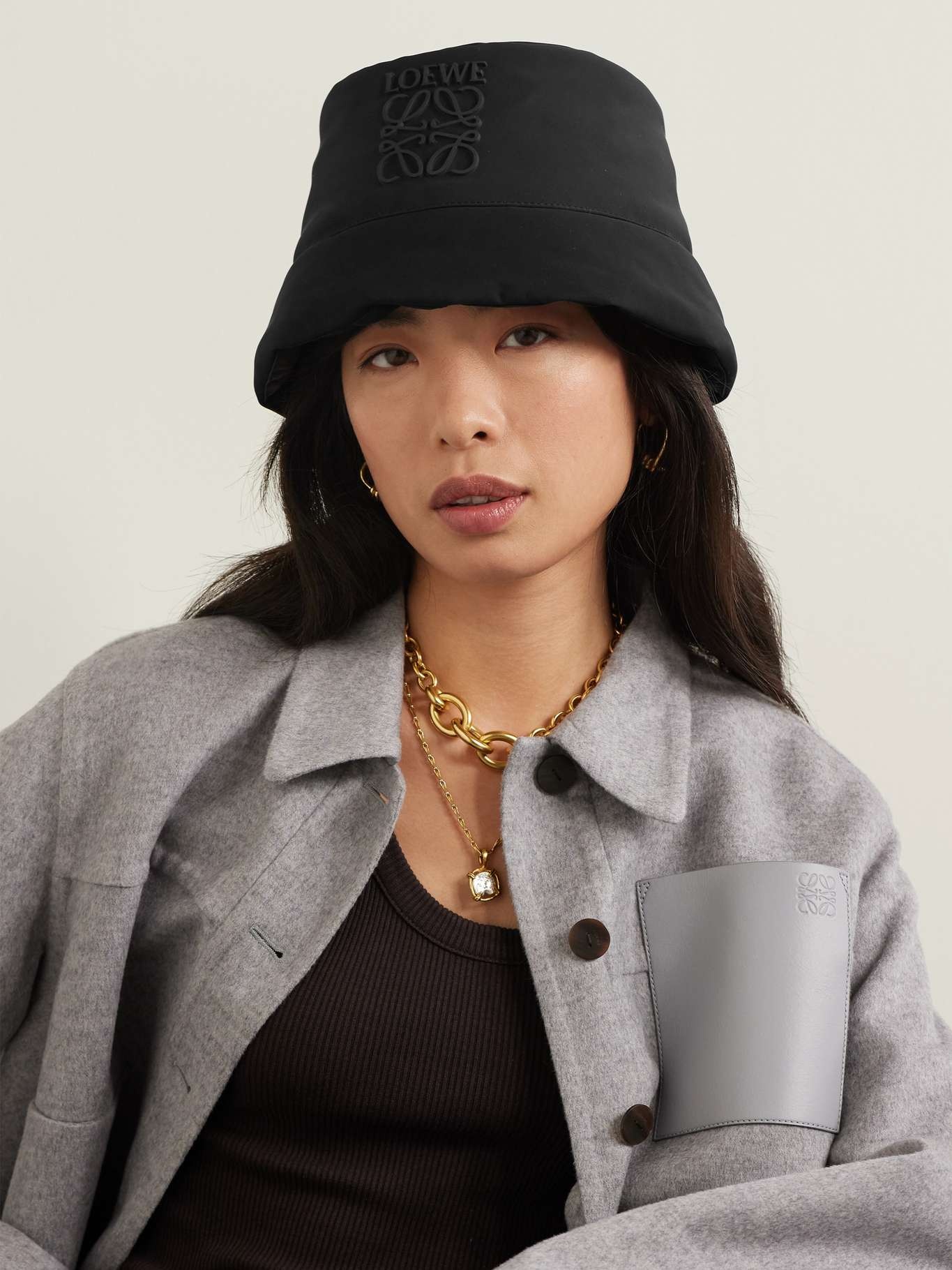 Appliquéd padded shell bucket hat - 2