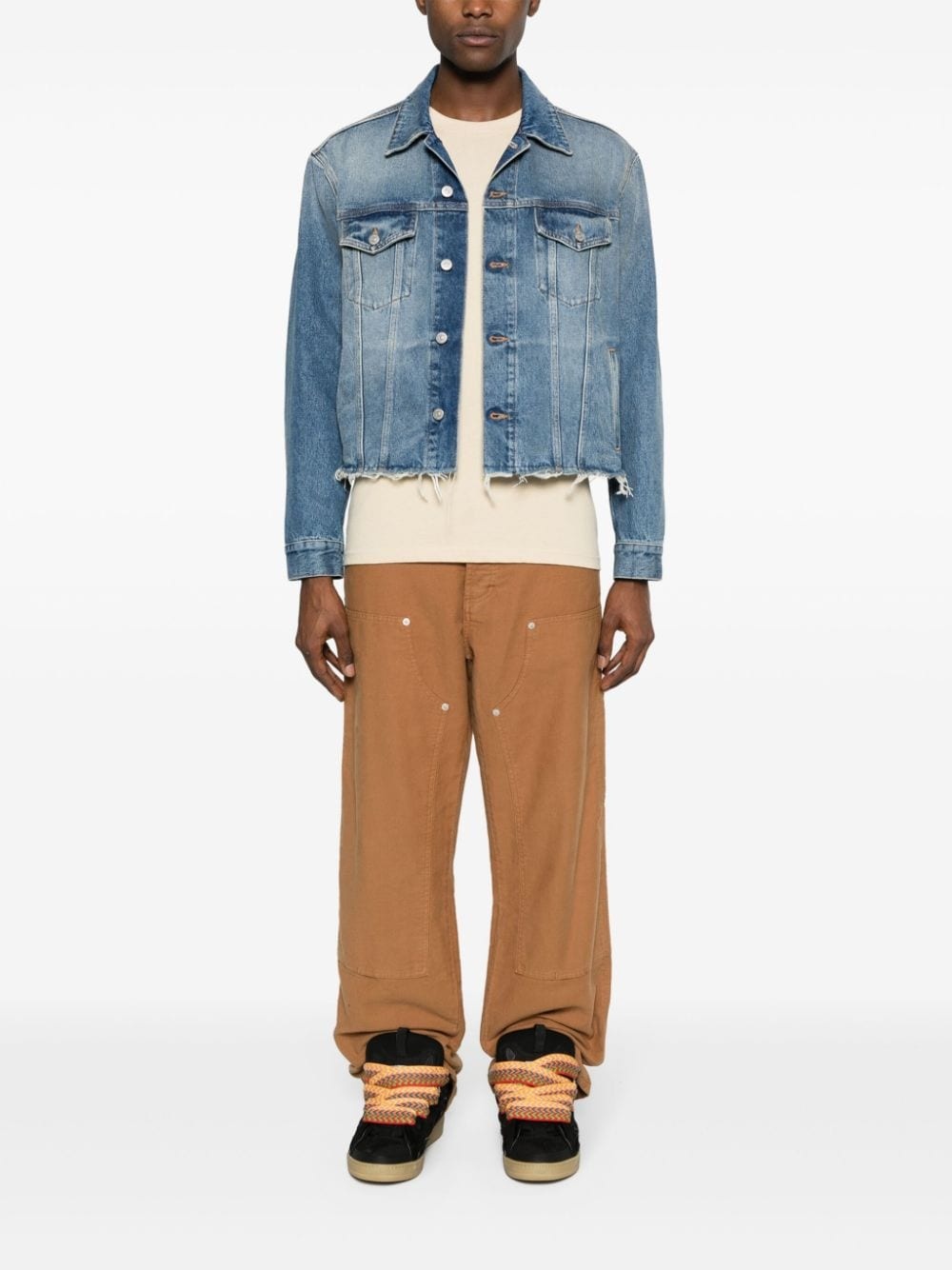 raw-cut denim jacket - 2