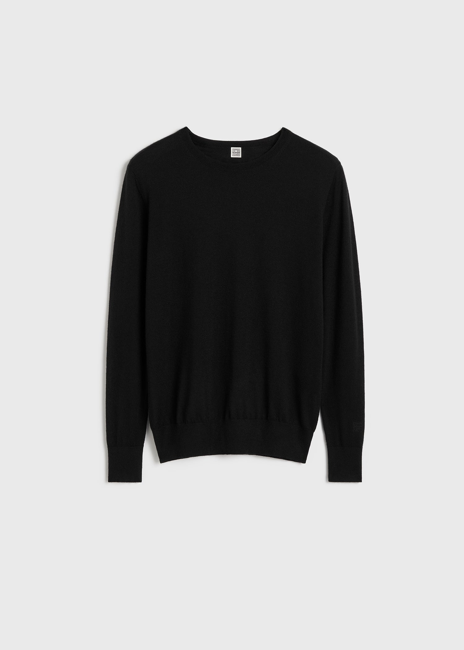 Fine crew-neck knit black - 1