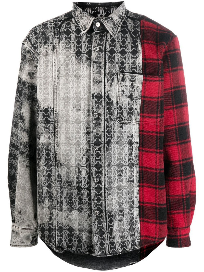 long-sleeved patchwork shirt 1