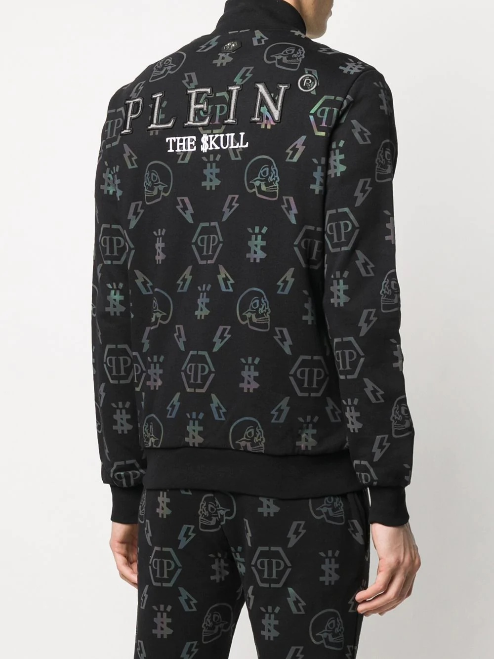 skull print zipped jacket - 4