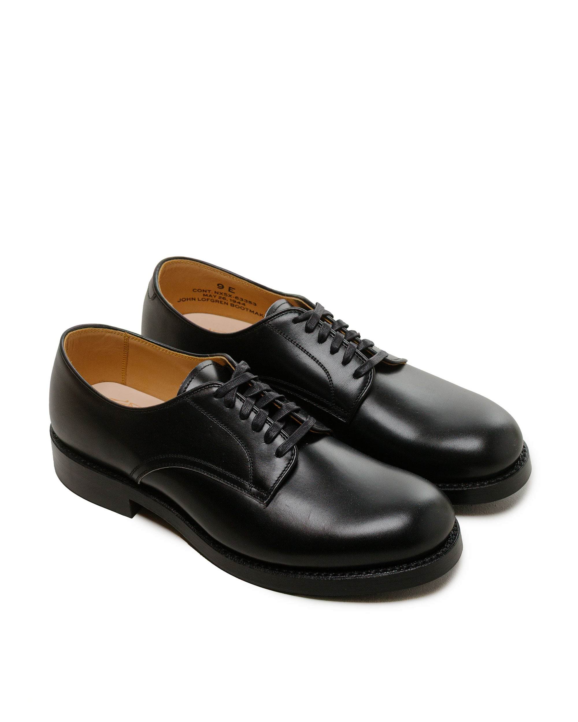 USN Low Quarter Shoes French Calfskin Black - 2