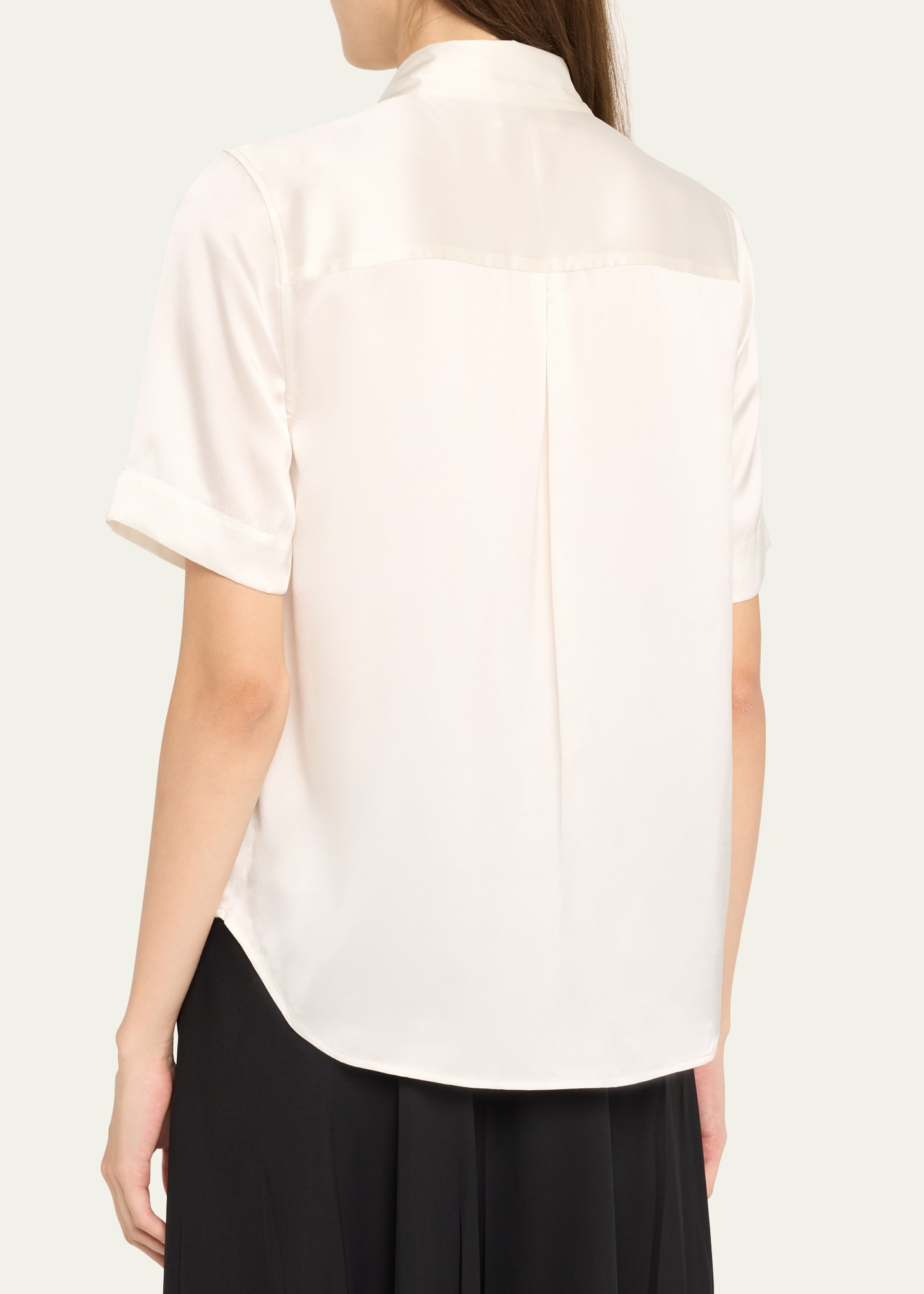 Ellah Short-Sleeve Silk Blouse - 3