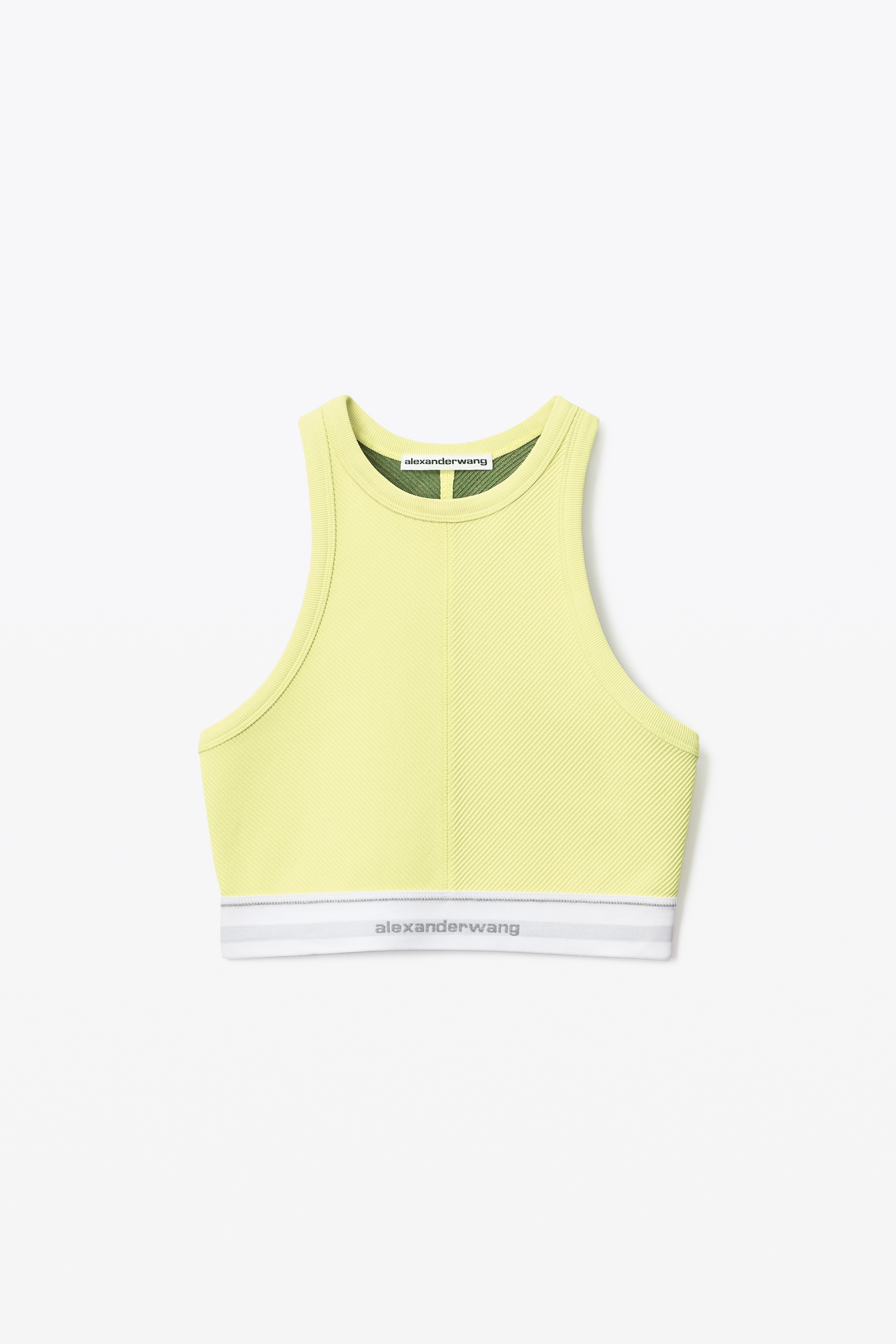 LOGO ELASTIC BRA TOP IN RIBBED JERSEY - 1