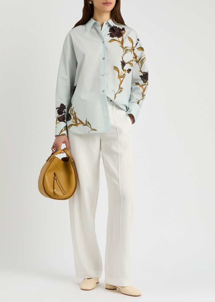 Vince Floral-print Cotton-poplin Shirt - 4