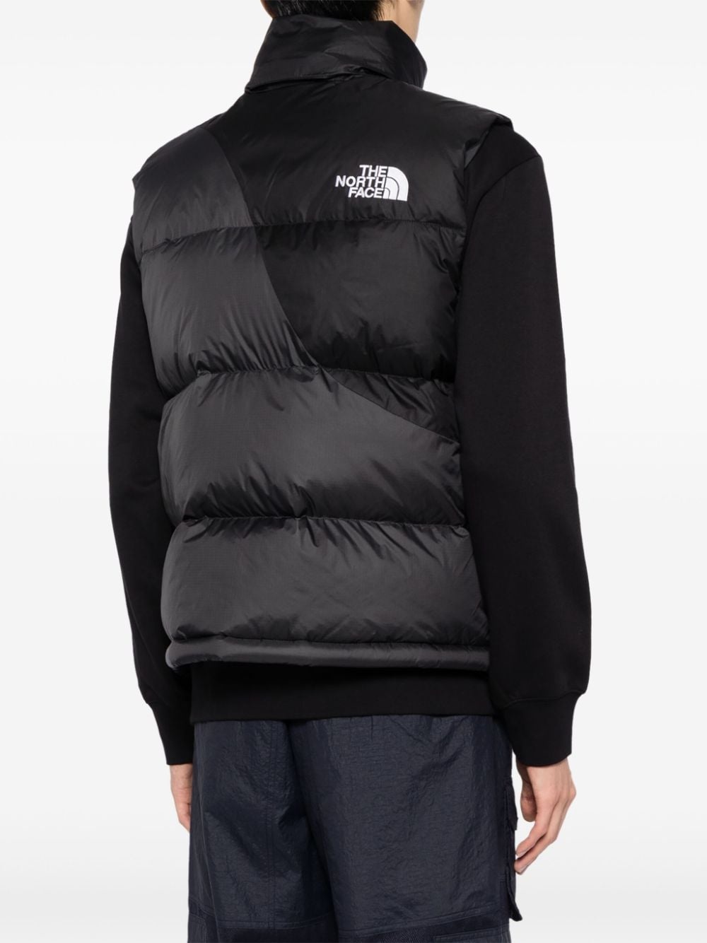 logo-embroidered padded jacket - 4