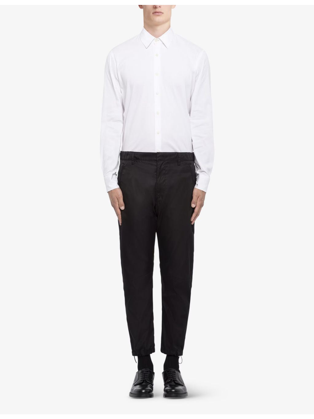 Brand-plaque drawstring-hem skinny-fit slim-leg Re-Nylon trousers - 2