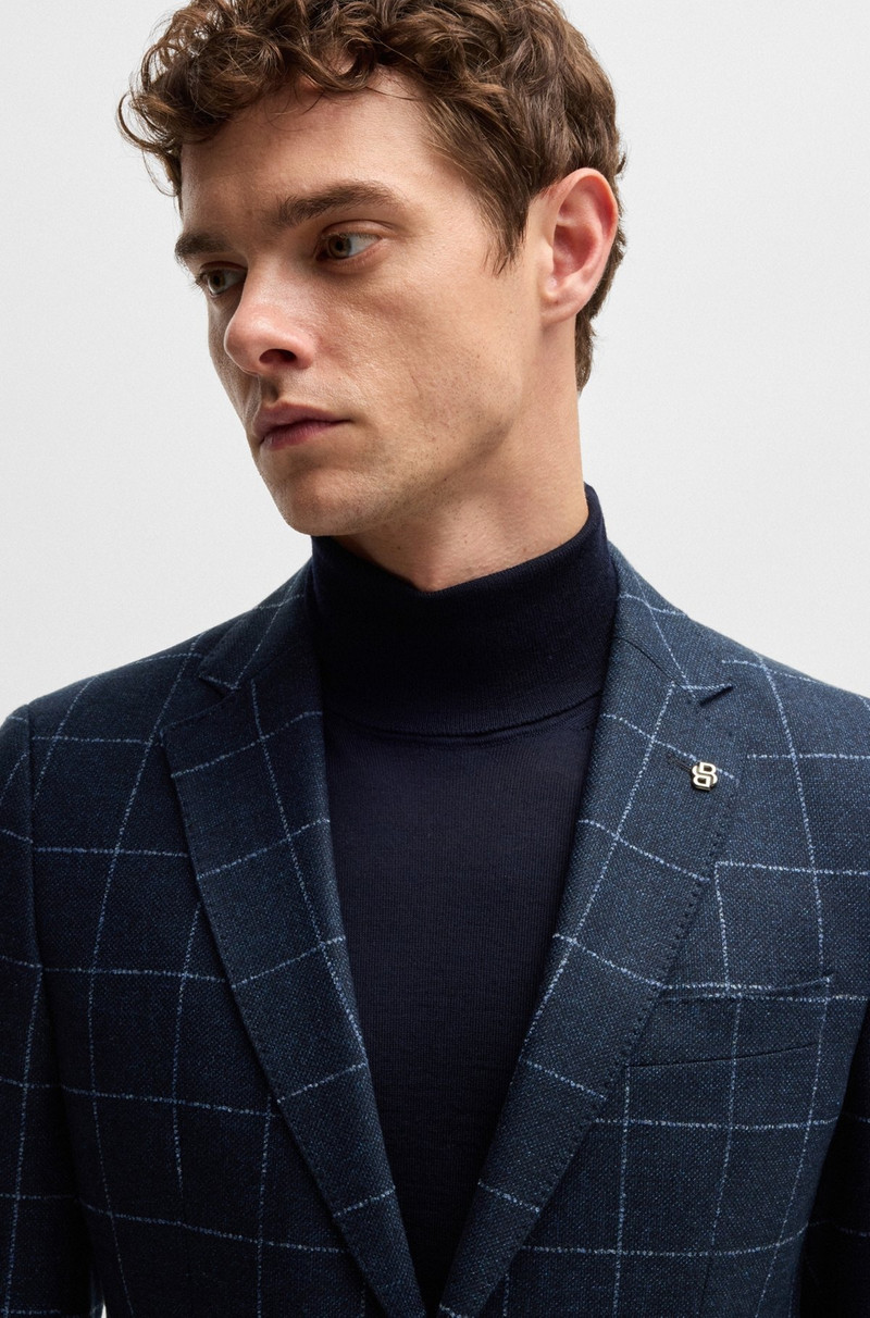 SLIM-FIT JACKET IN CHECKED WOOL 5
