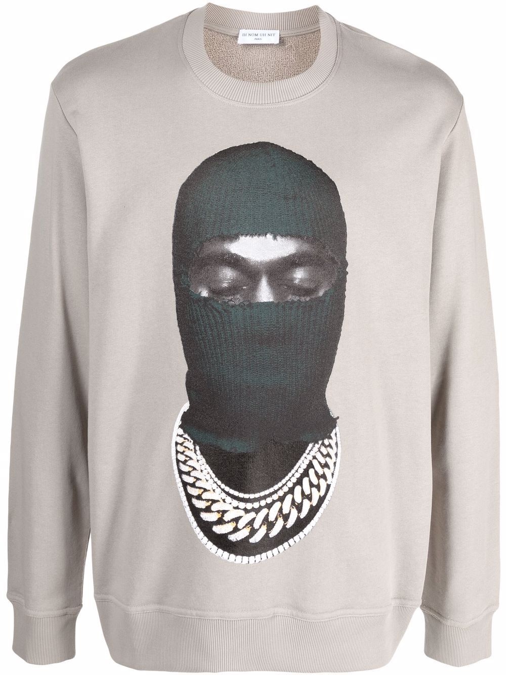 balaclava-print sweatshirt - 1