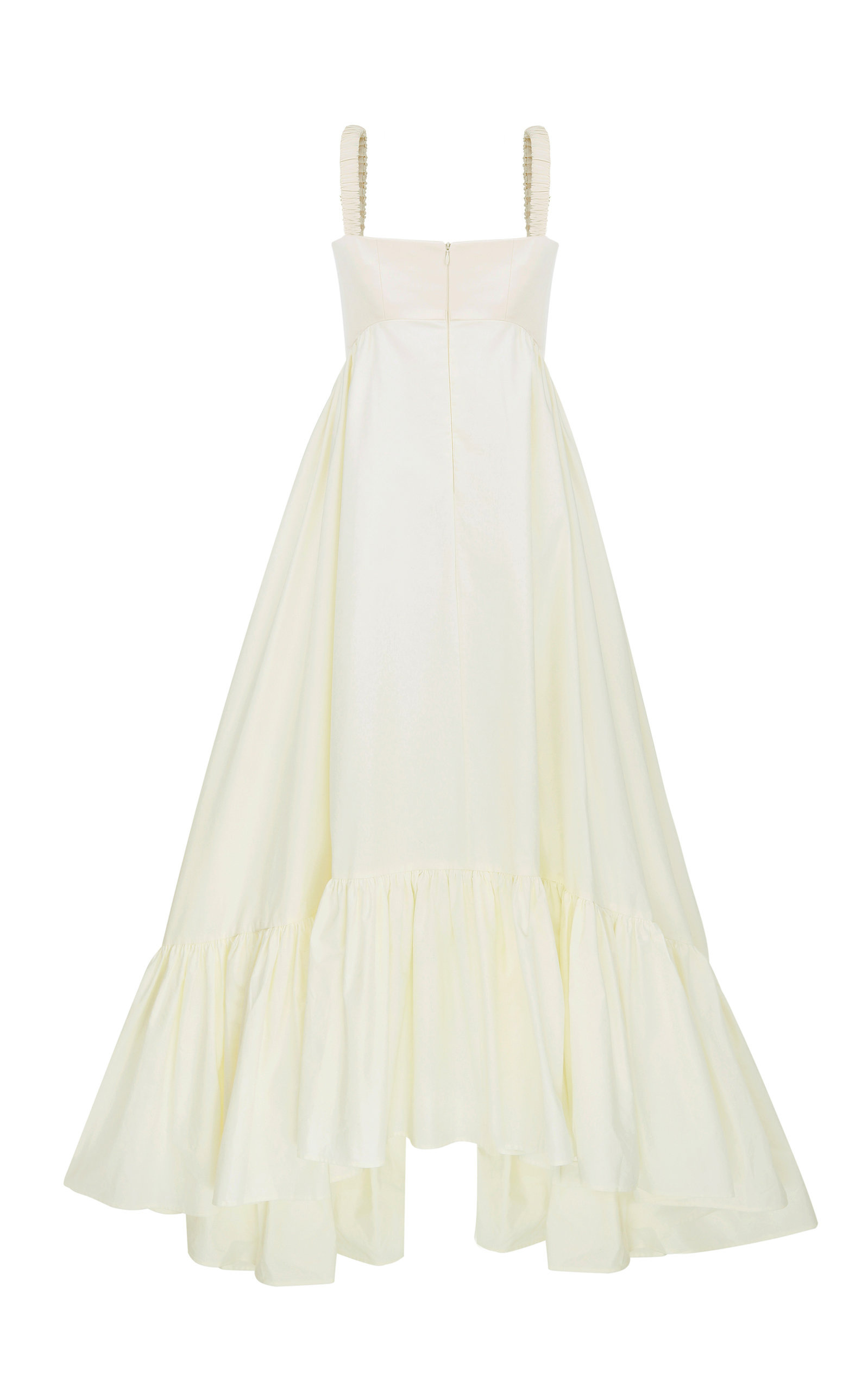 Snowdrop Asymmetric Cotton-Blend Maxi Dress white - 5