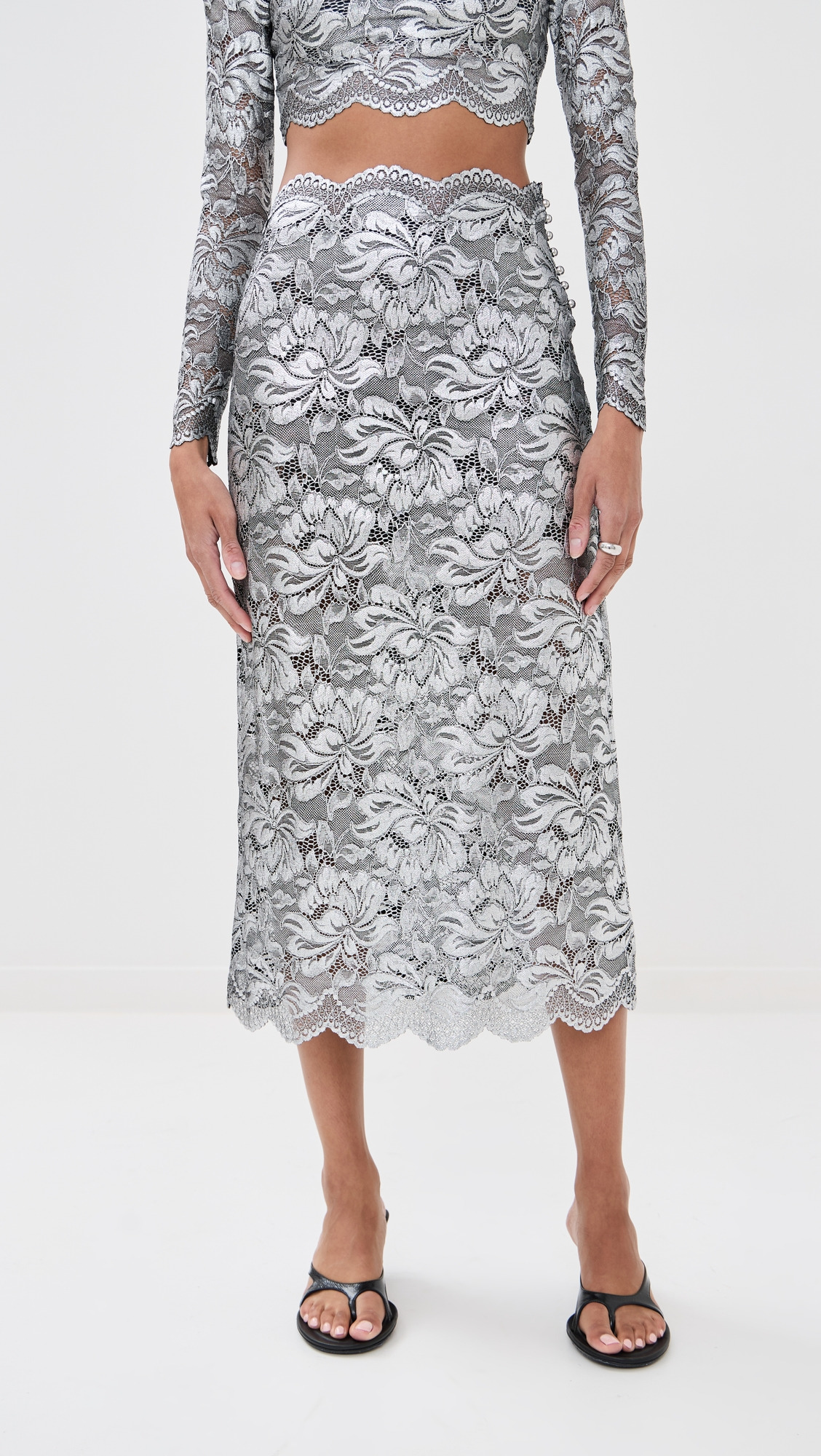 Lace Midi Skirt - 6