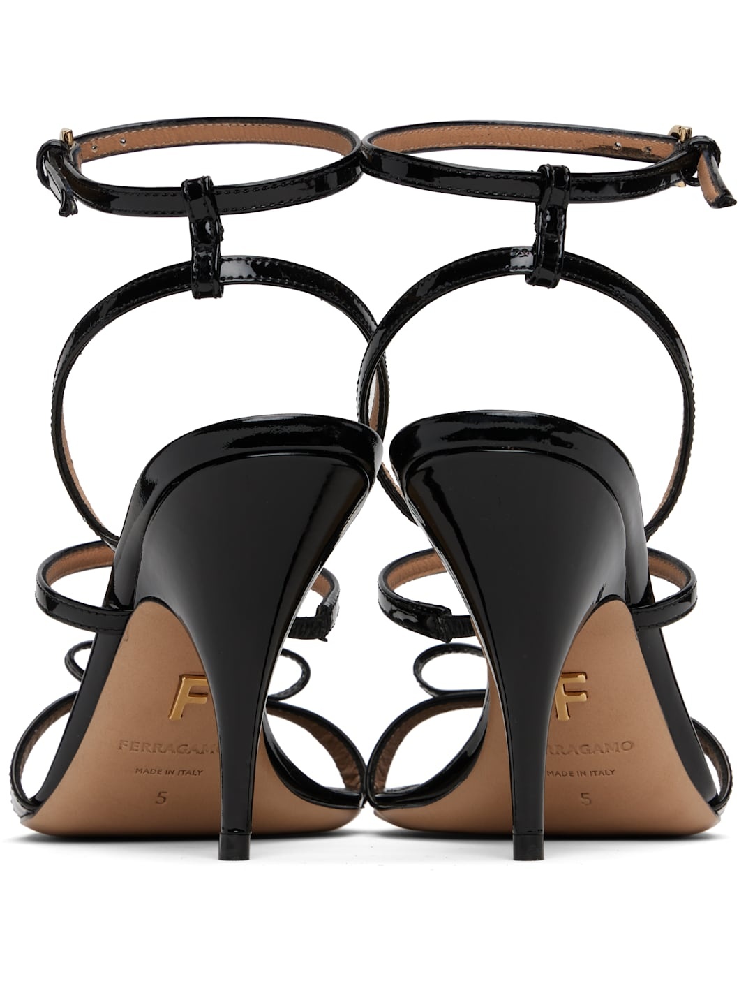 Black Strappy Heeled Sandals - 2