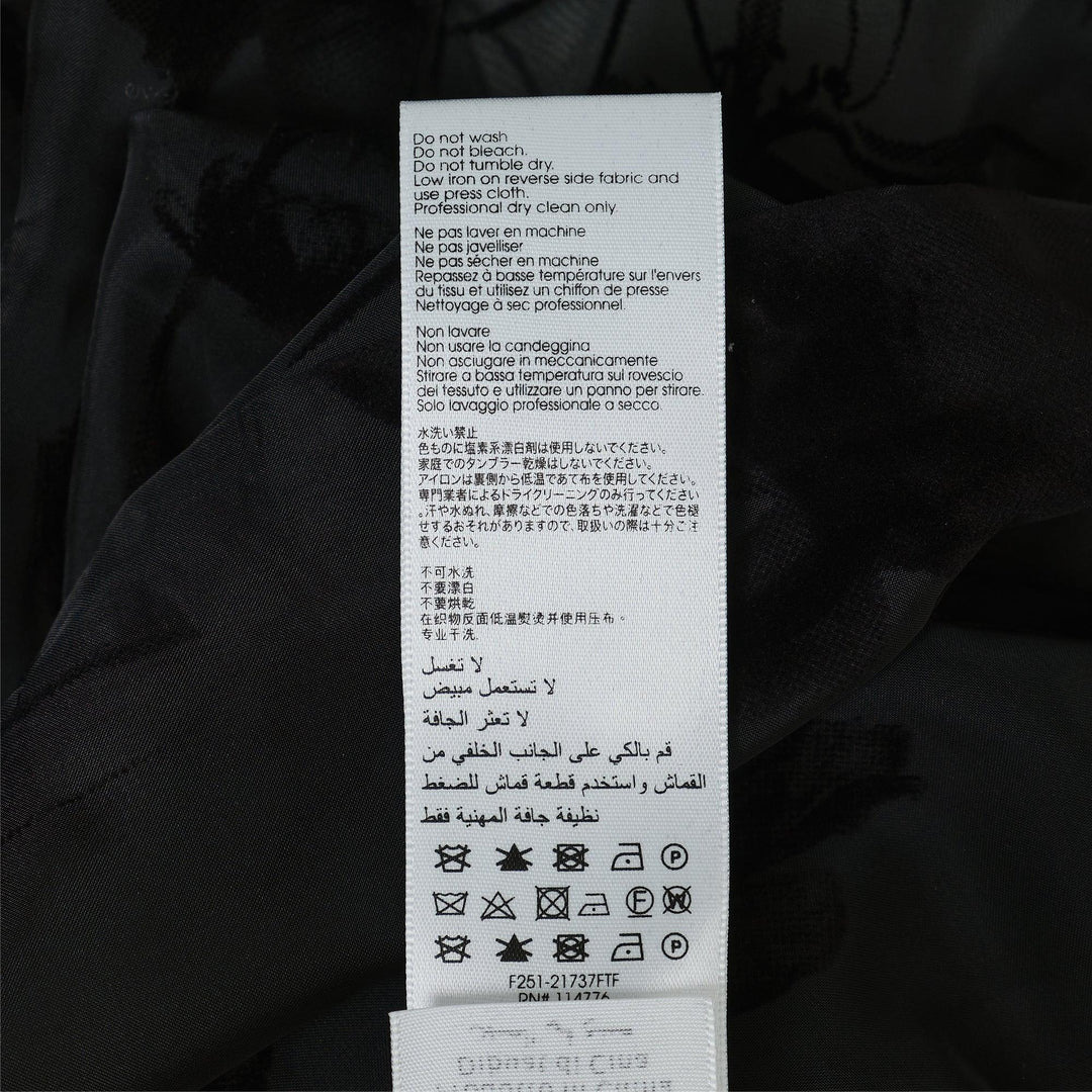 Flocked Organza Short Sleeve Shirt - 3