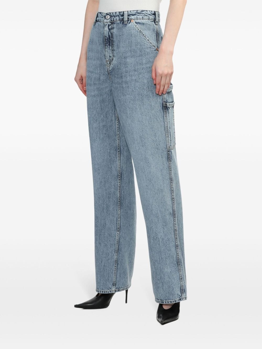 high-rise wide-leg jeans - 3