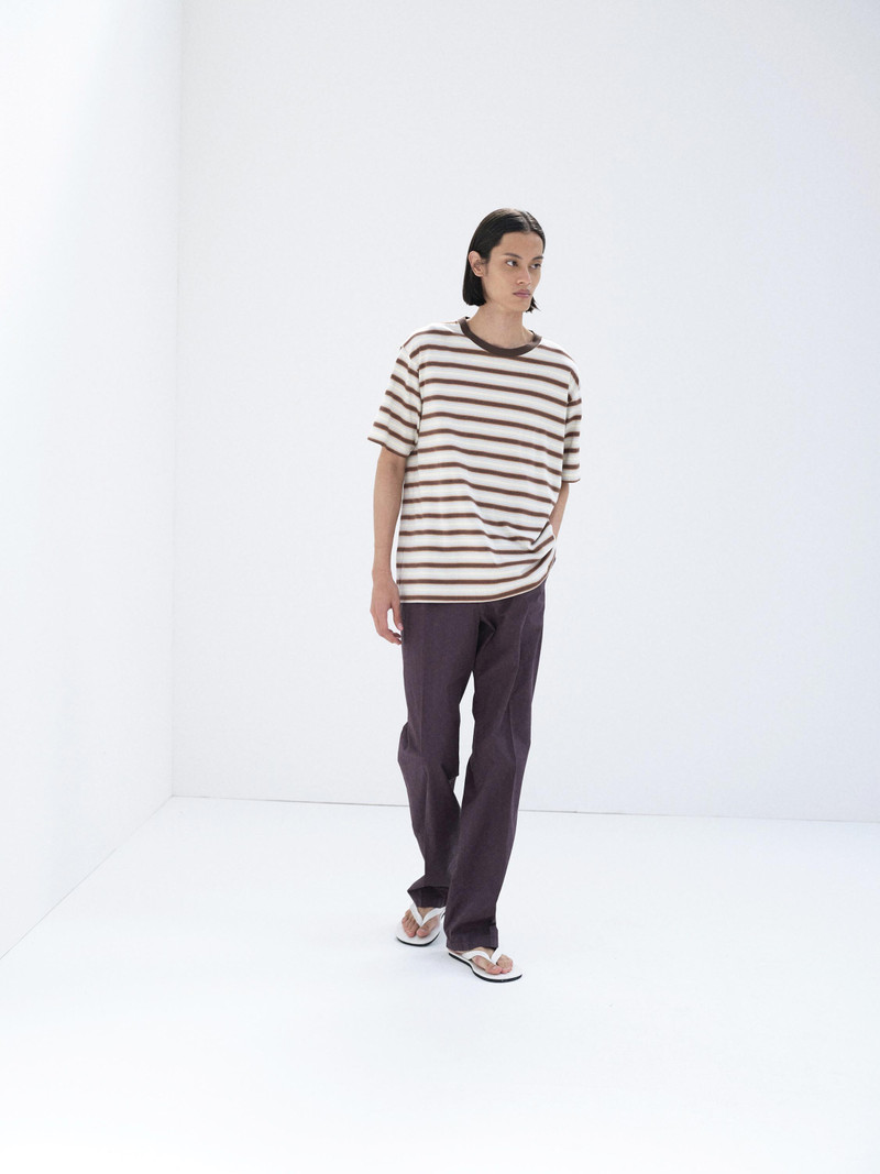 AURALEE GRADIENT STRIPE JERSEY TEE outlook