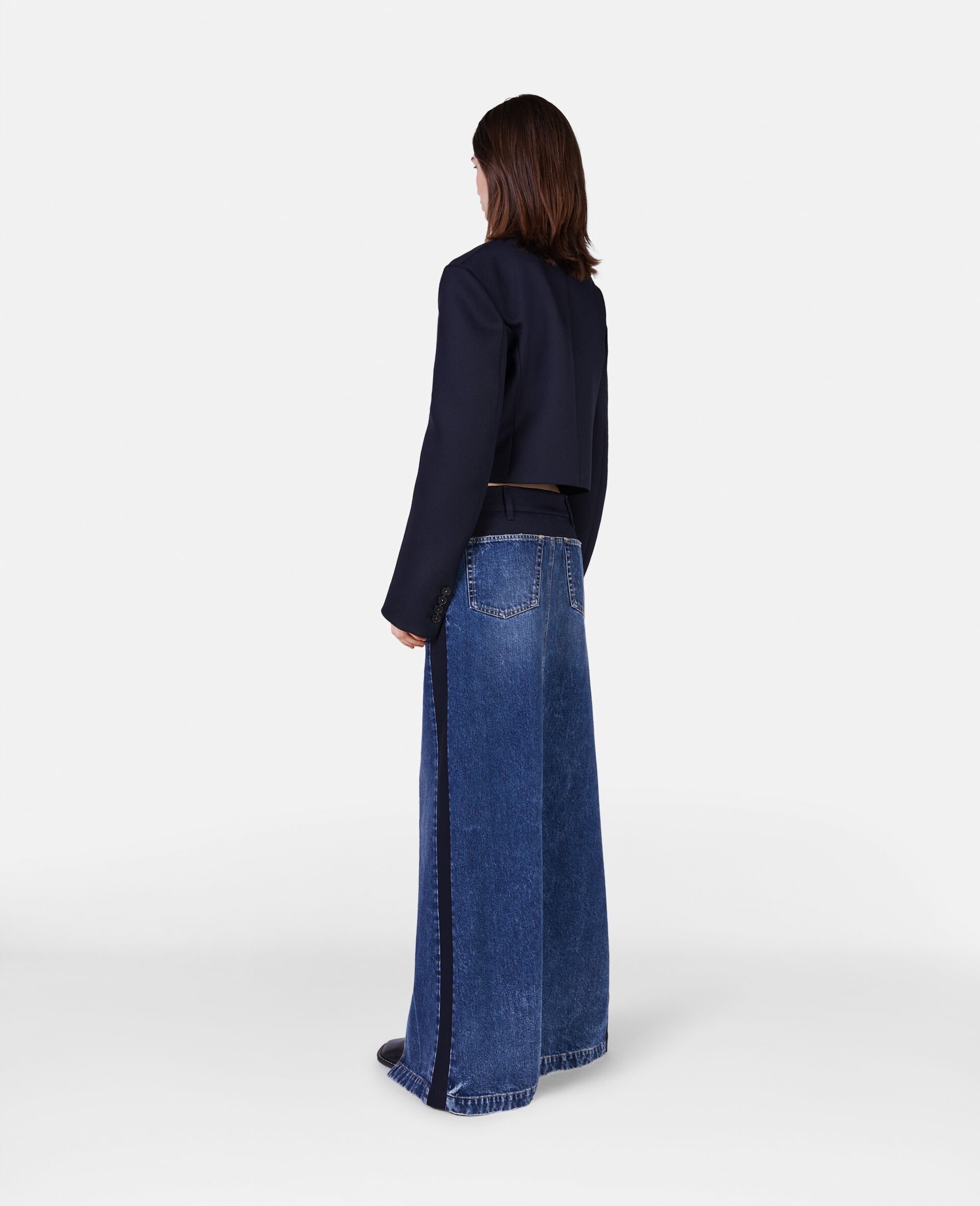 Twill Panelled Denim Maxi Skirt - 3