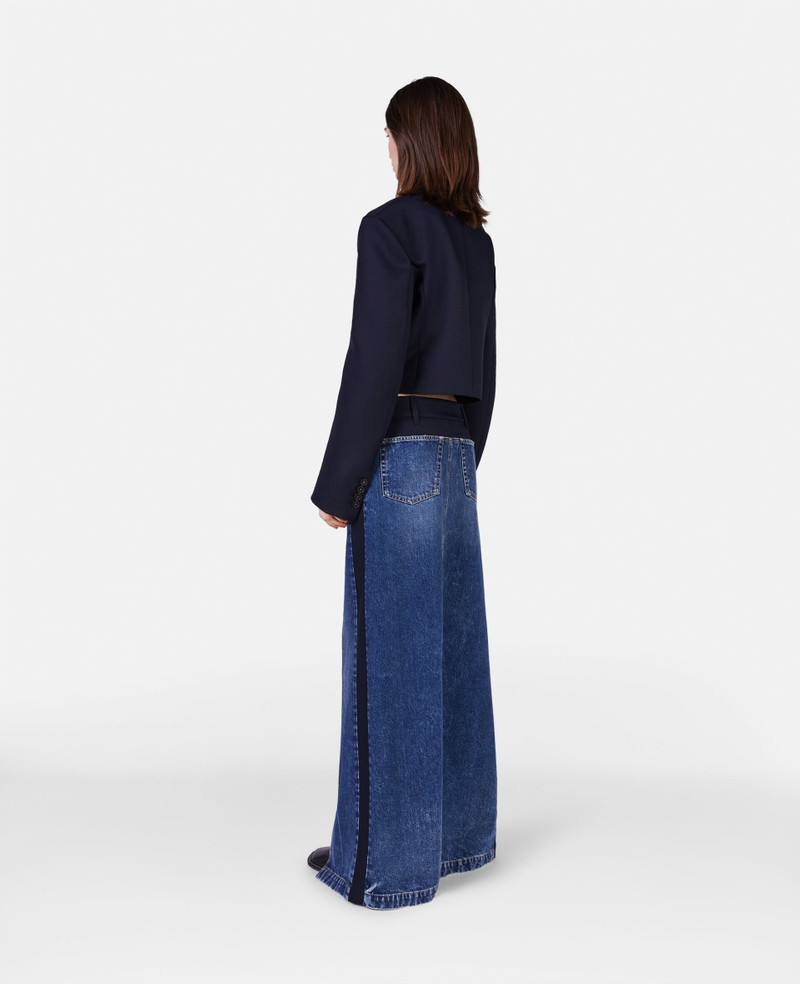 Twill Panelled Denim Maxi Skirt 3