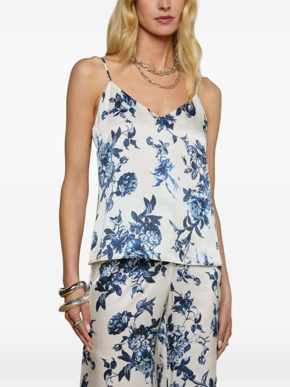 floral spaghetti-strap top - 3