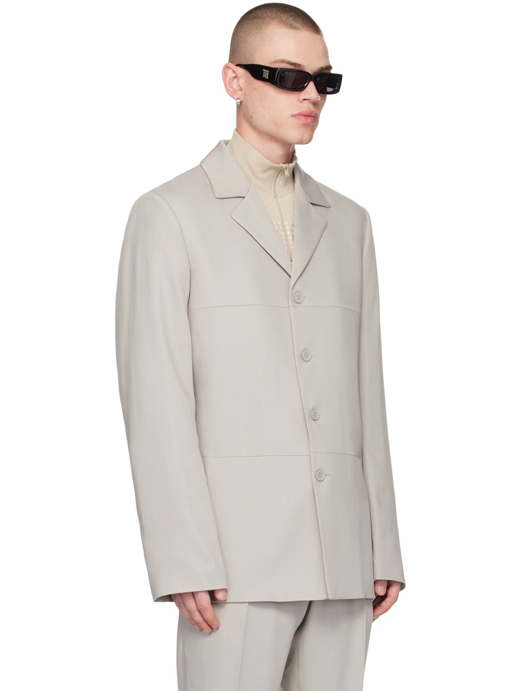 Taupe Tailored Blazer - 2