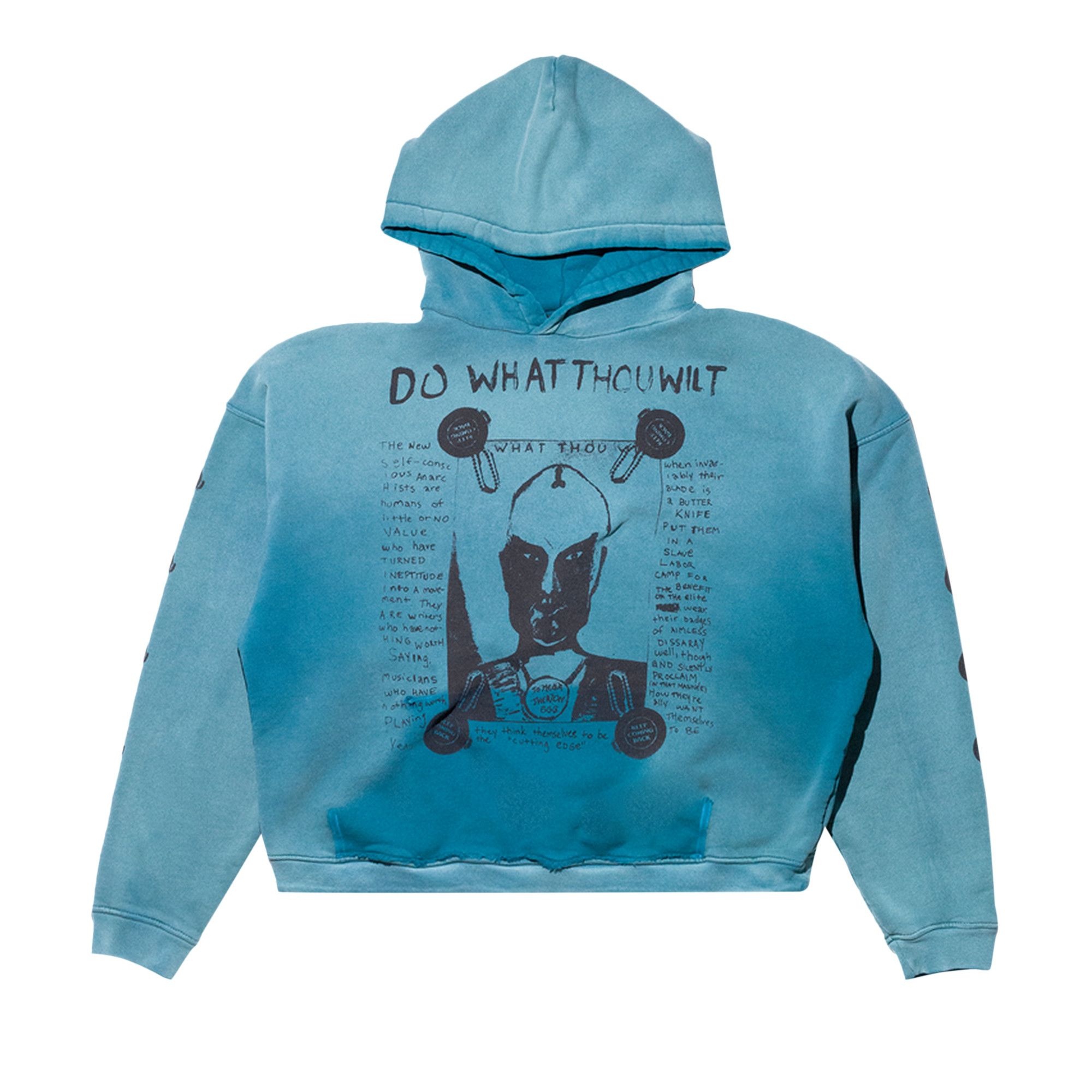 Enfants Riches Déprimés Do What Thou Wilt Hoodie 'Sun Faded Teal' - 1