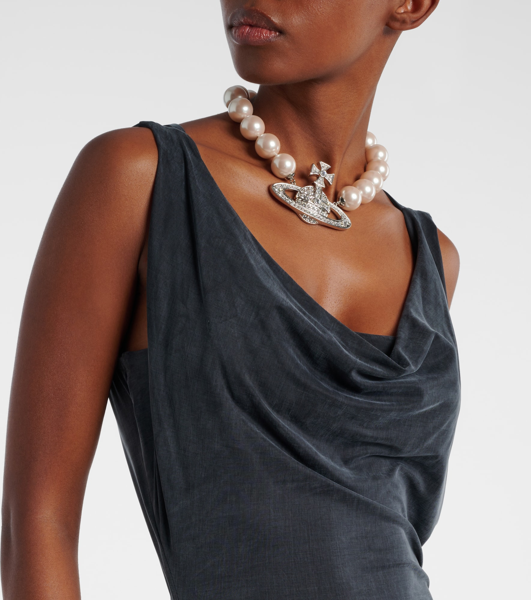 Liz draped jersey maxi dress - 4