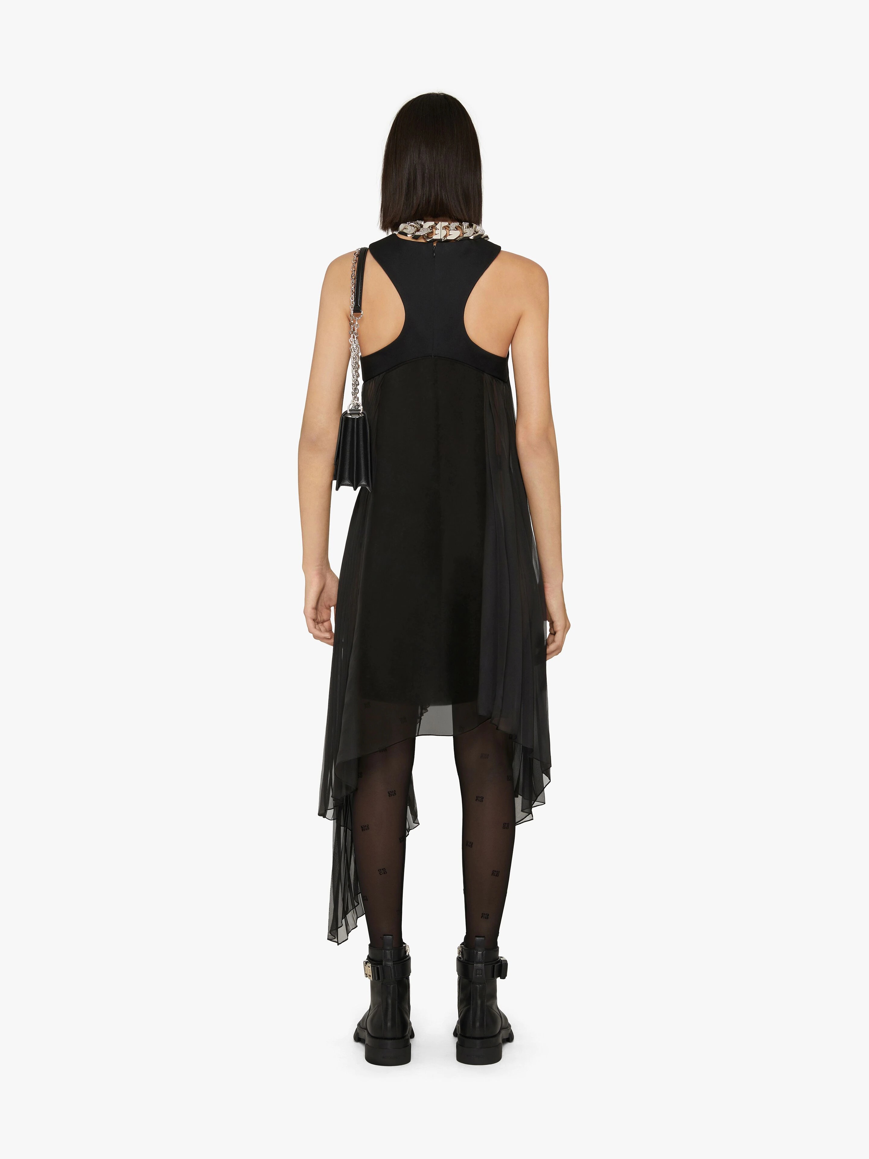 ASYMMETRIC PLEATED DRESS - 4