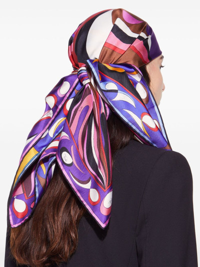 PUCCI large Orchidee-print silk scarf outlook