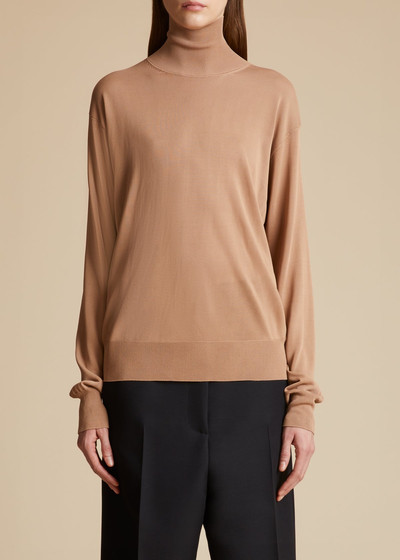 KHAITE The Paco Top in Almond outlook