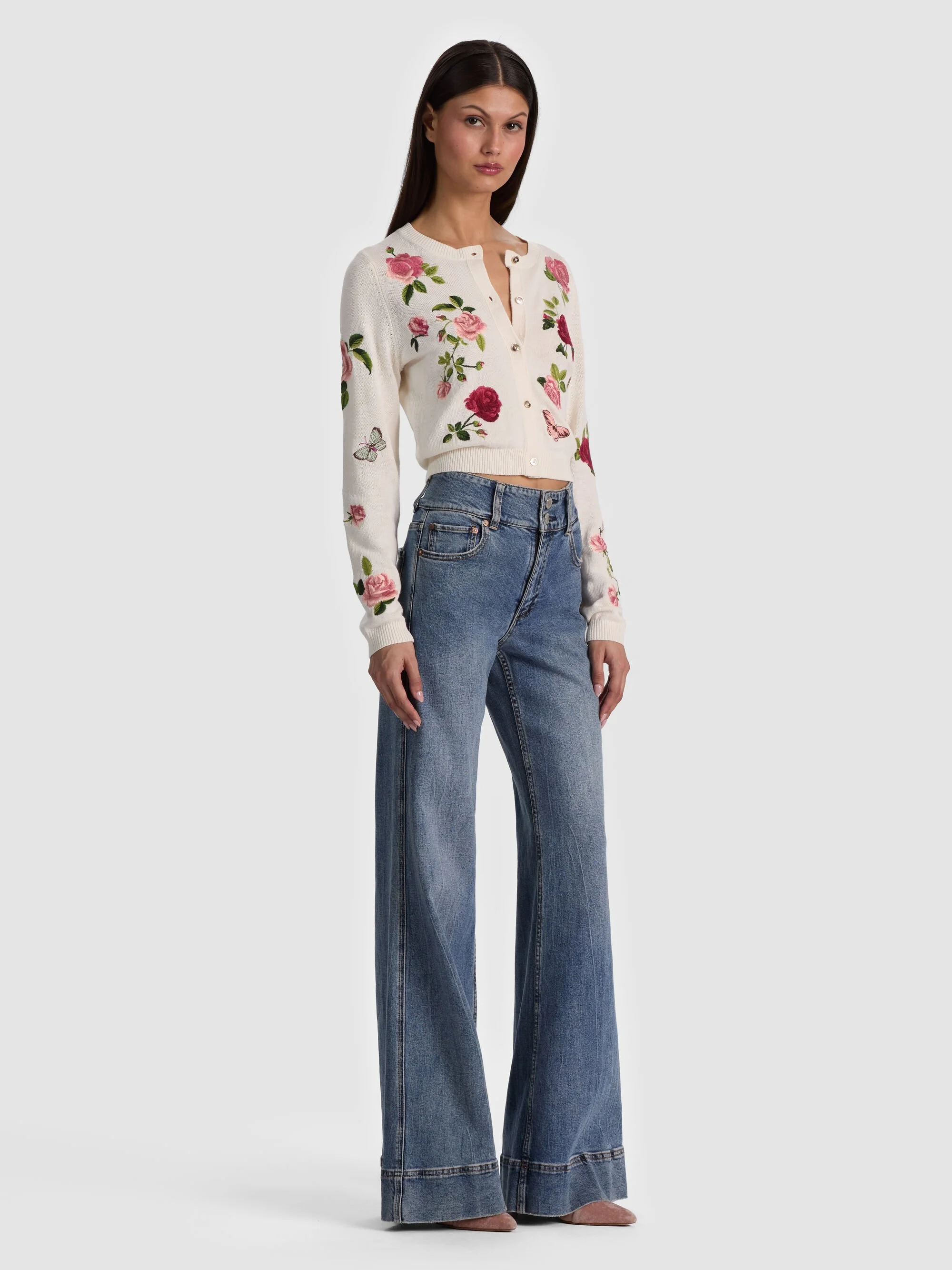 DOLLIE EMBROIDERED CARDIGAN - 1