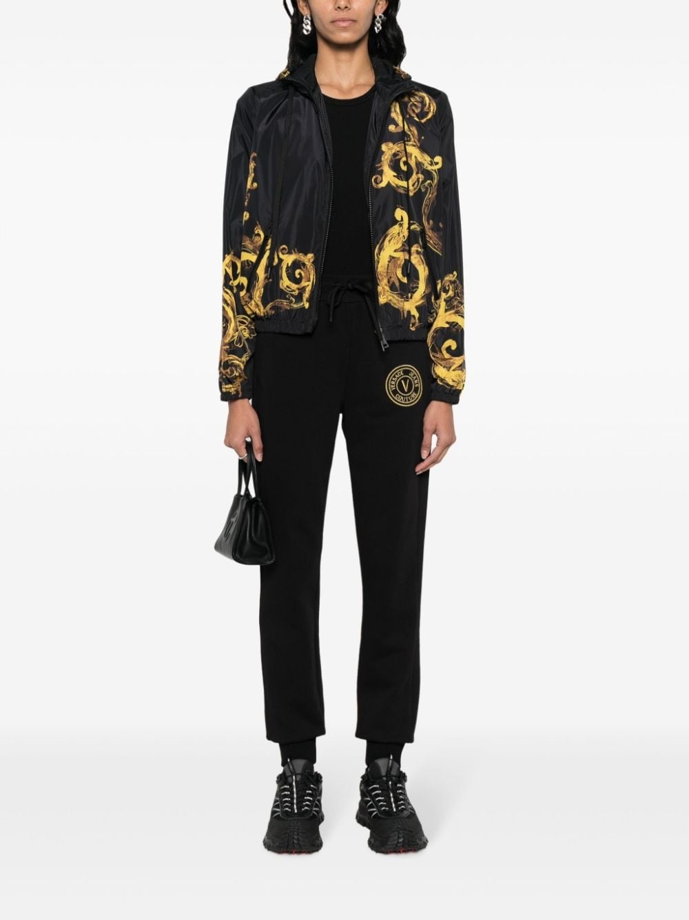 Barocco-print hooded jacket - 2