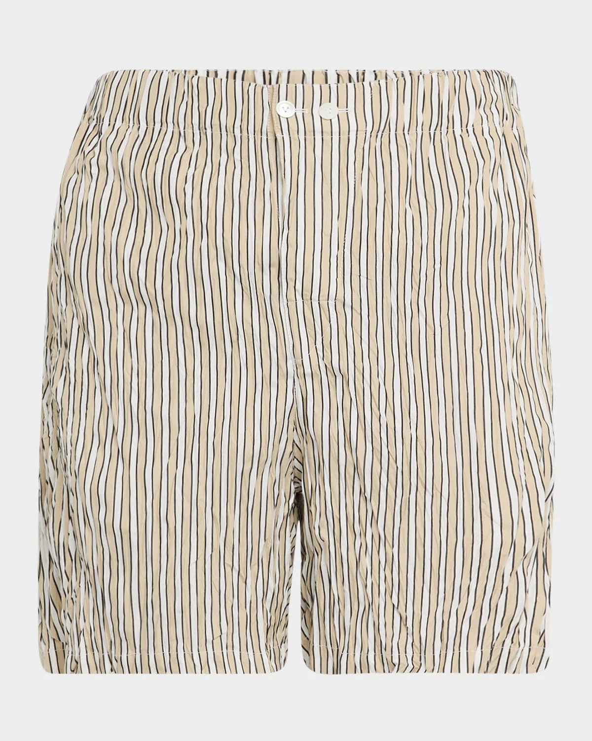Men's Tricolor Striped Cotton Shorts - 1