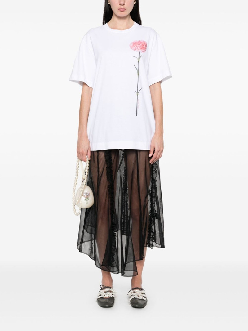 Simone Rocha carnation-print T-shirt outlook