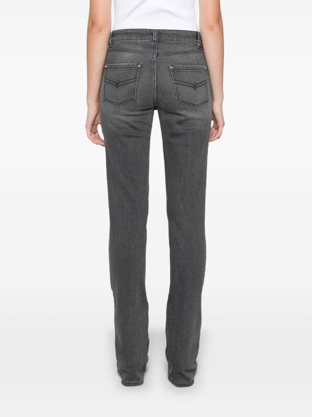 logo-plaque jeans - 4