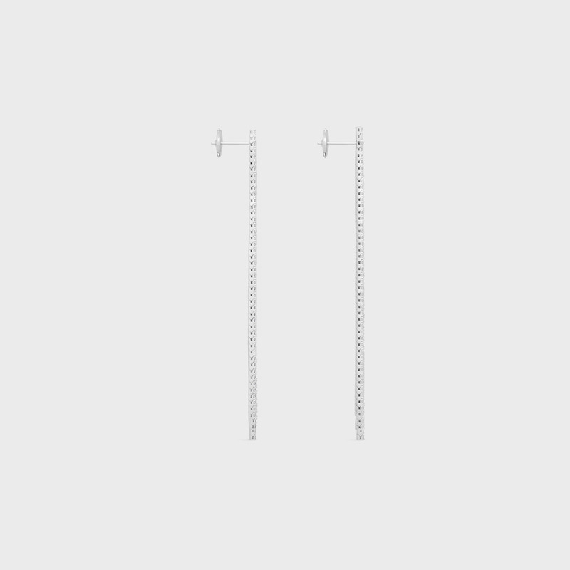 Tennis Cocktail Earrings in White Gold and Diamonds 3