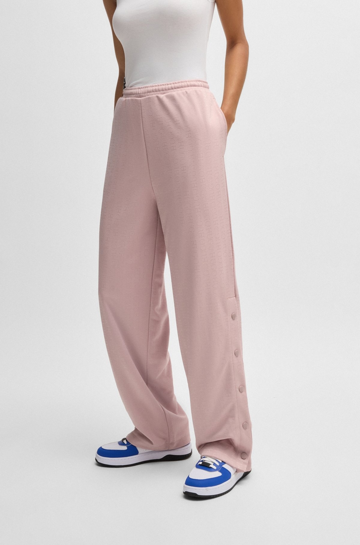 OVERSIZE-FIT TRACKSUIT BOTTOMS WITH LOGO JACQUARD - 2