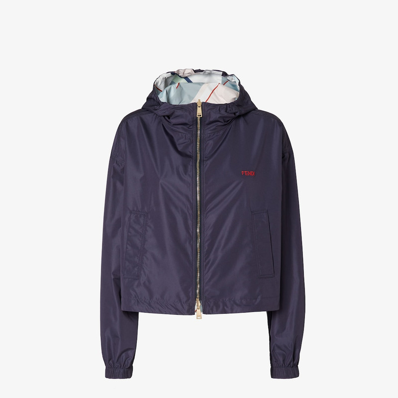 Reversible Windbreaker Jacket Multicolor printed nylon windbreaker jacket 4