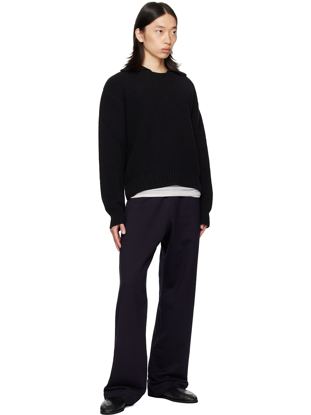 Navy Drawstring Sweatpants - 4