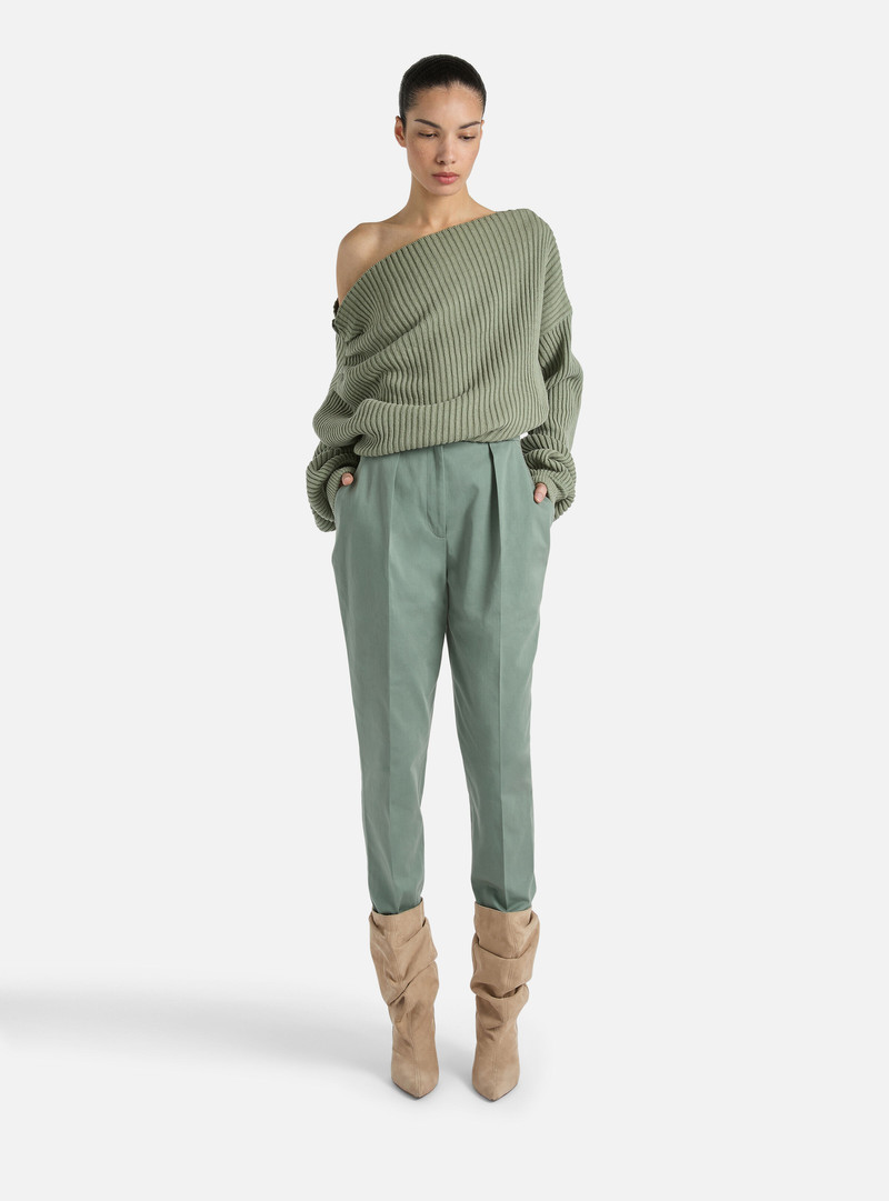 Balmain Cotton high-waisted trousers outlook