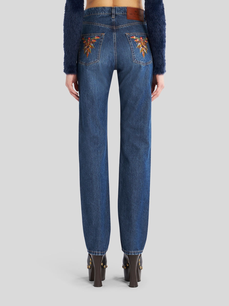 【送料&関税込】Etro Jeans With Logo Embroidery Etro Jeans With Logo Embroidery | forzieri | REVERSIBLE