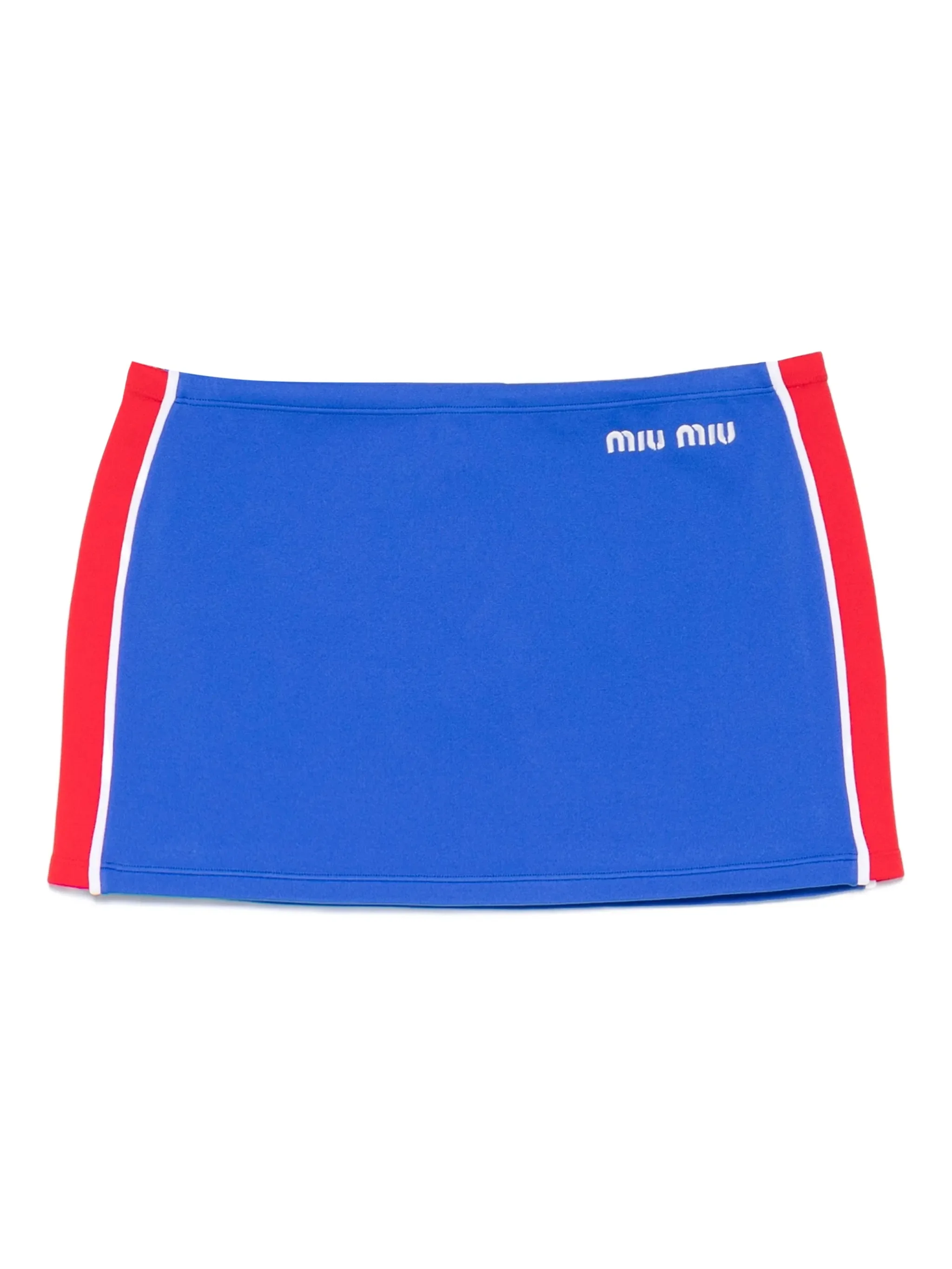 Miu Miu Logo Stripe Mini Skirt - 1