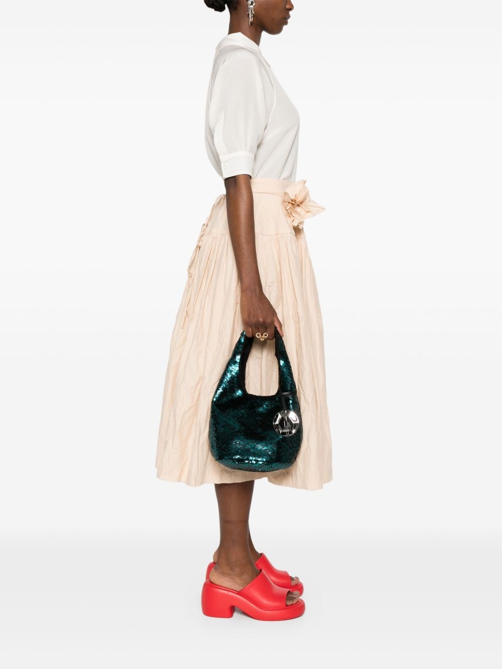 mini sequinned tote bag - 2