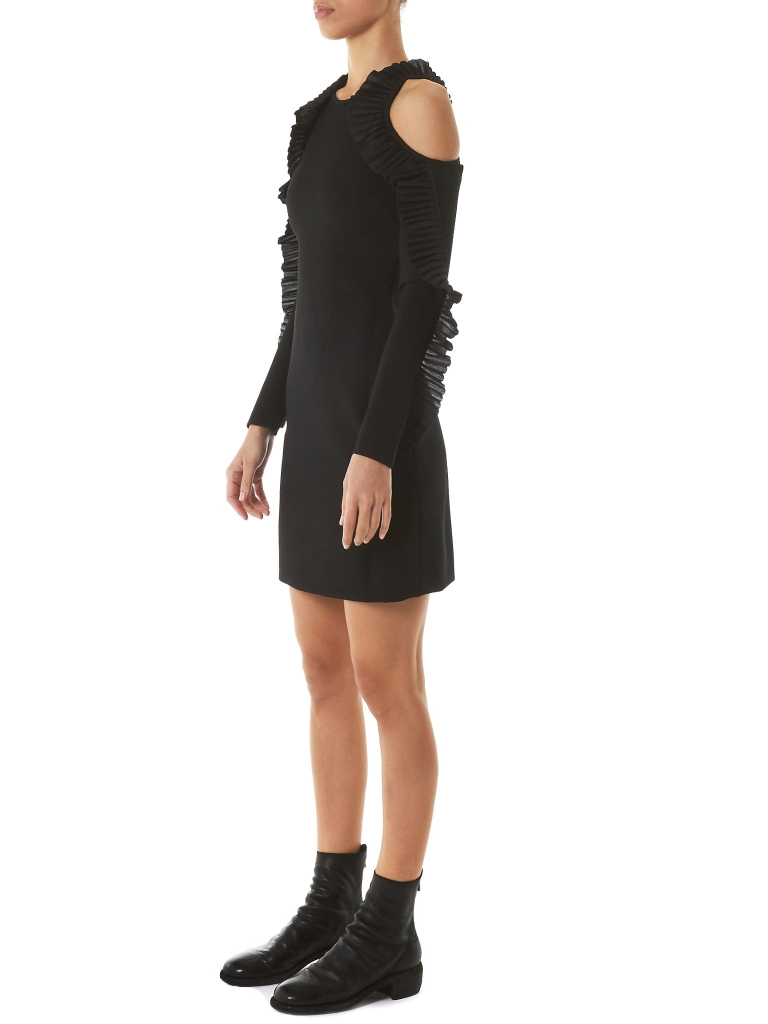 Open-Shoulder Ruffled Dress - 2
