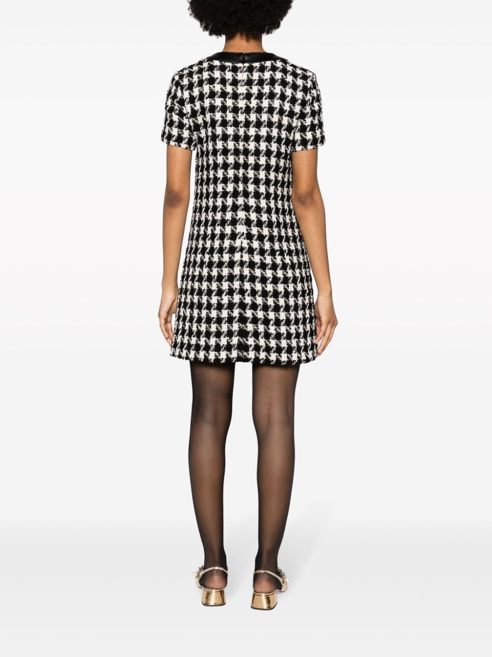 houndstooth knitted minidress - 4